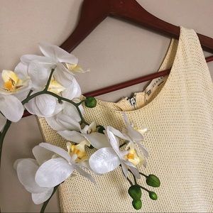 Zara Knit Pale Yellow Peplum Tank